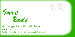 imre radi business card